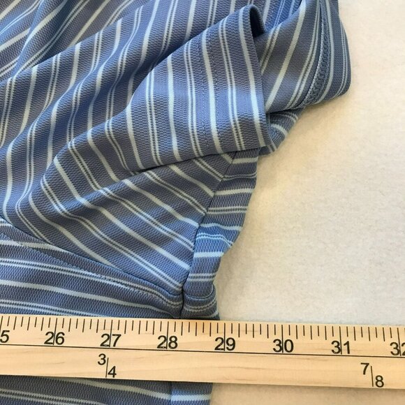 Croft & Barrow Men's 2-Button Golf Polo Shirt Se XXL in Blue Stripes Activewear - Picture 11 of 13